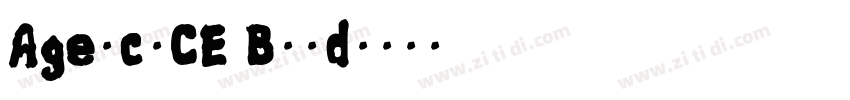 AgencyCE Bold字体转换